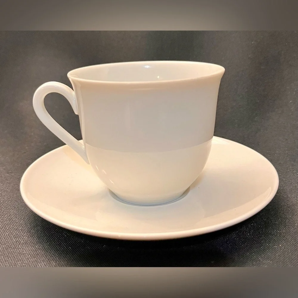 House of Goebel Bavaria West Germany Vintage Floral Teacup Saucer Set Poppy Leaf